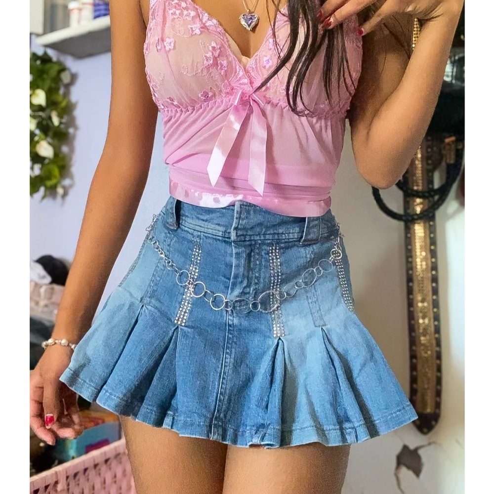 Y2K Rhinestone Skirt